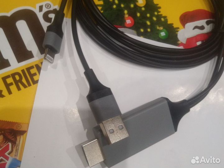 Кабель apple lightning usb + hdmi