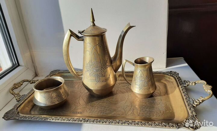 Набор мельхиоровой посуды Индия