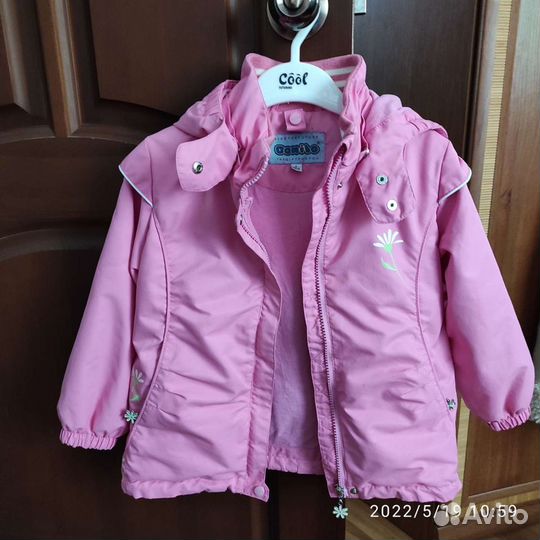 Куртка - ветровка для девочки 98-116
