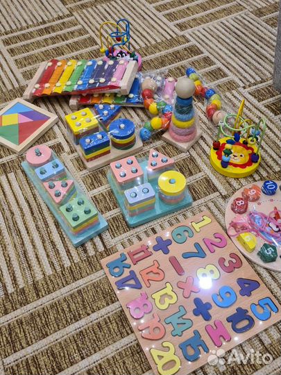 Деревянные игрушки монтесори