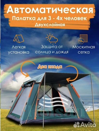 Летняя палатка автомат 240-240 с полом