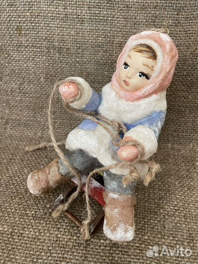 Ватные игрушки на елку, ручная работа