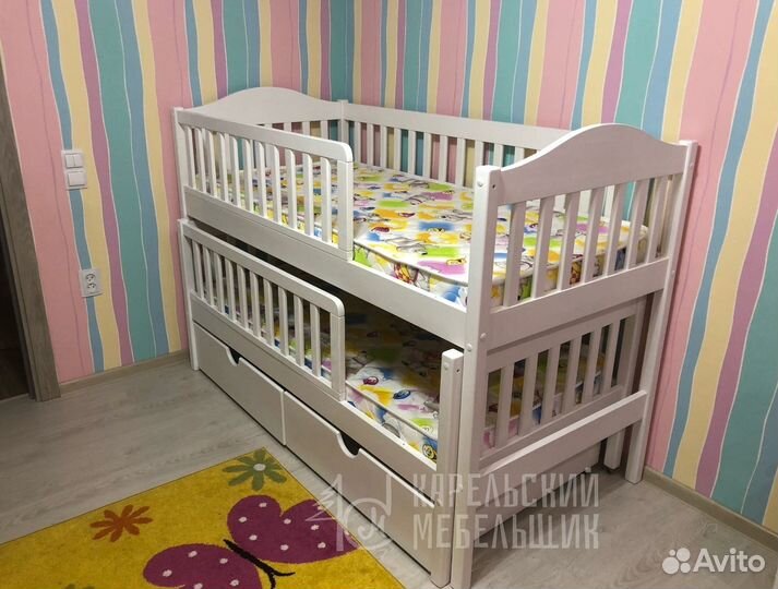 Выдвижная двухярусная кровать