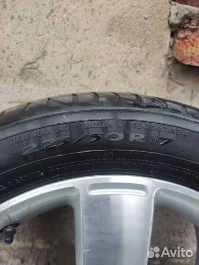 Литые диски r17 5x114 3 с резиной бу