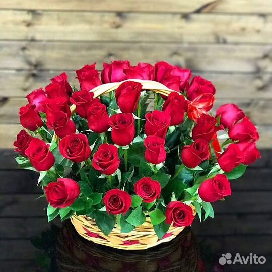 Корзина роз Доставка
