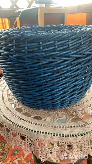 Корзинки из искусственного ротанга ручной работы