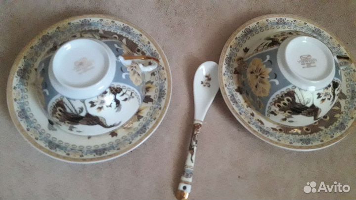 Набор из 2 шт фарфоровых чайных пар