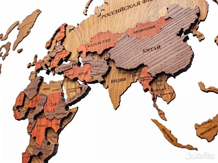 Деревянная карта мира Железногорск