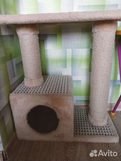 Когтеточка домик для кошки бу