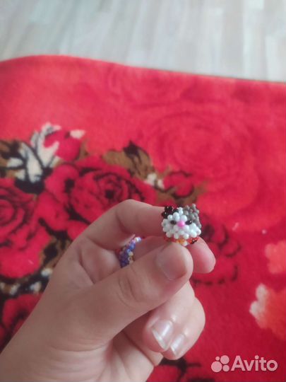 Амигуруми котик из бисера