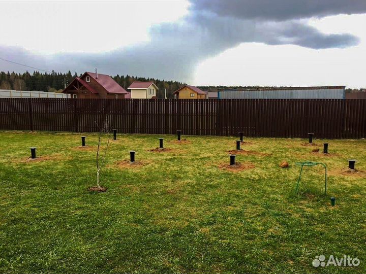 Свайный фундамент для брусового дома