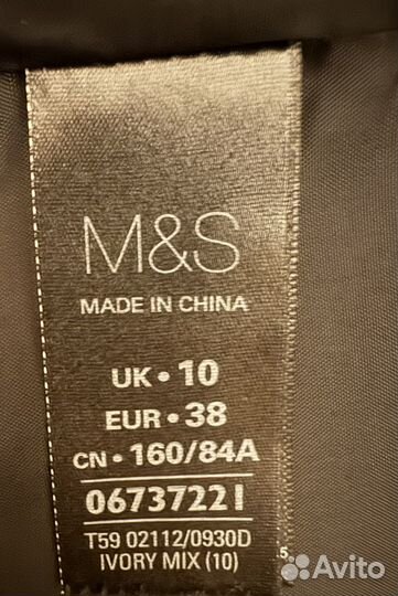 Платье черно-белое в горох Marks&Spencer 38р.M