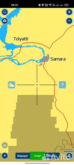 Карта глубин Самарская область