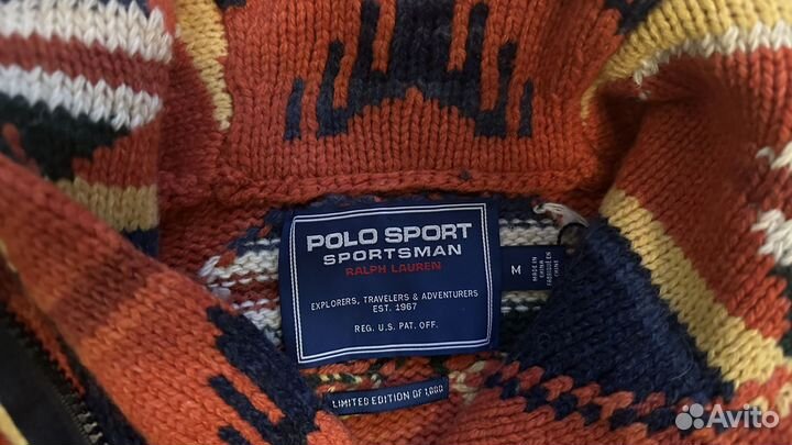 Ralph Lauren Sportsman Aztec Pouch Knit Sweater