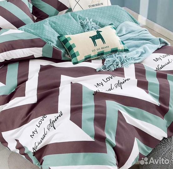 Комплект постельного белья Евро ткань Поплин