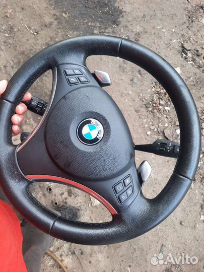 Спорт руль с лепестками бмв 3 Е90 Е91 Е92 Е93