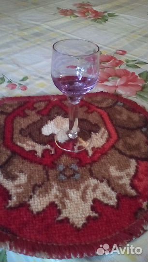 Рюмки:раритет; 6 шт;1982г;цветное блик стек;ссср