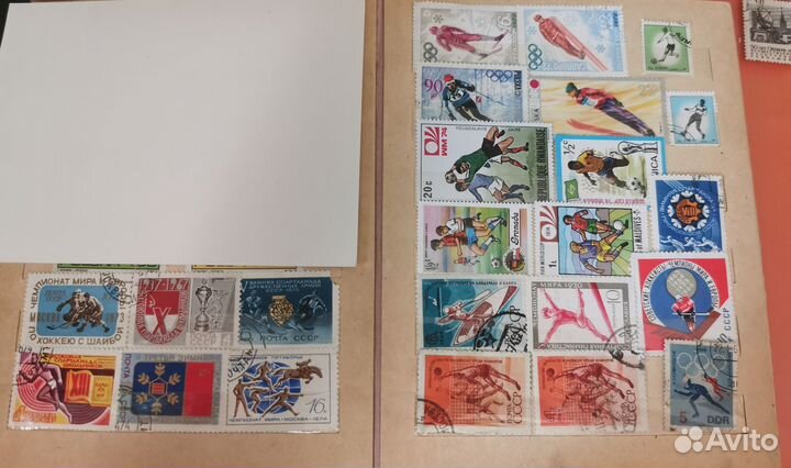 Почтовые марки Спорт СССР и иностранные