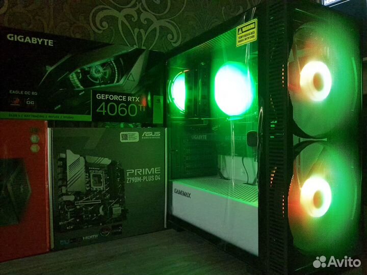 Геймерский Пк RTX 4060Ti+Core i5 12600KF/Z790 Asus