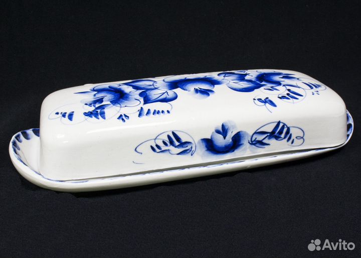 Масленка, Гжель, Речицкий фарфоровый завод. 1970-е