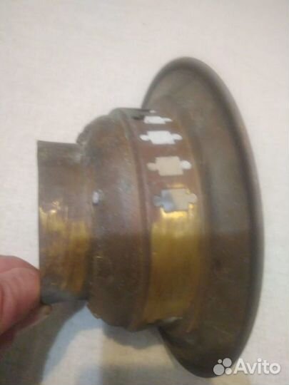 Коронка на самовар из латуни. Посадочный диаметр 7