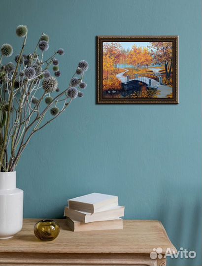 Картина маслом Осень, осенний пейзаж 20/25 см