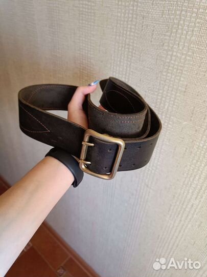 Ремень кожаный армейский уставной