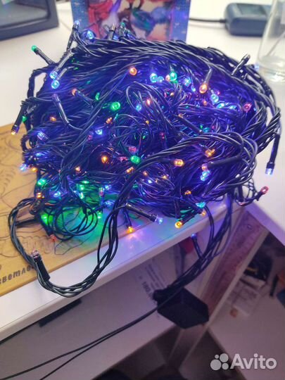 Гирлянда светодиодная, мульти разноцветная 41,5м