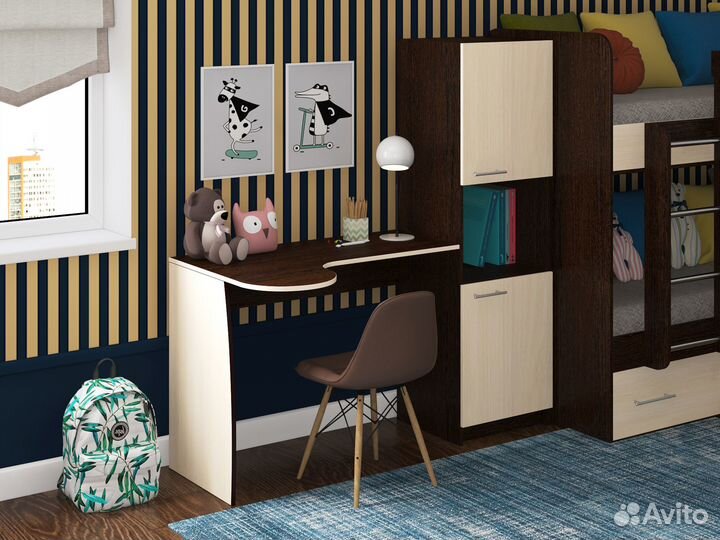 Стол компьютерный со стеллажом Лаворо