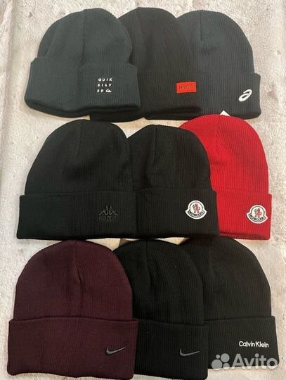 Брендовые шапки Nike Asics CK Hugo Moncler
