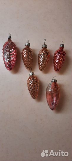 Елочные игрушки СССР, клубнички кукурузки