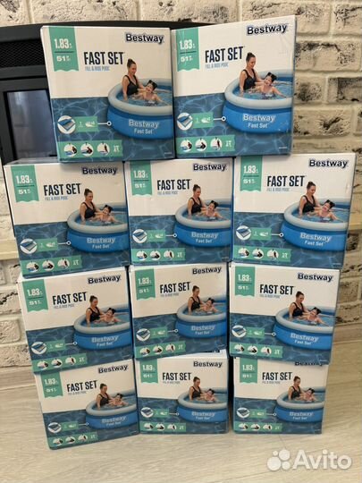 Надувной бассейн bestway 183x51 новый