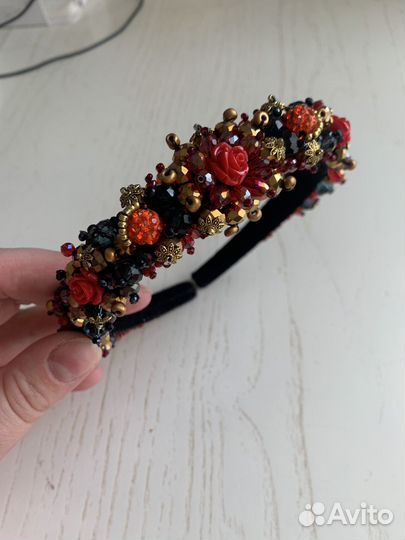 Ободок для волос ручной работы