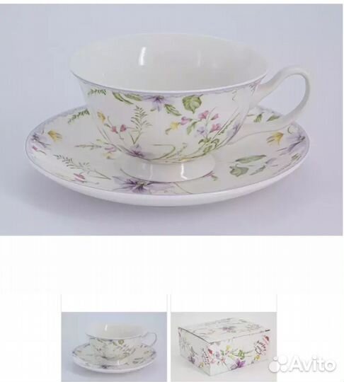 Чайная пара. Китайский фарфор. Подарочный набор