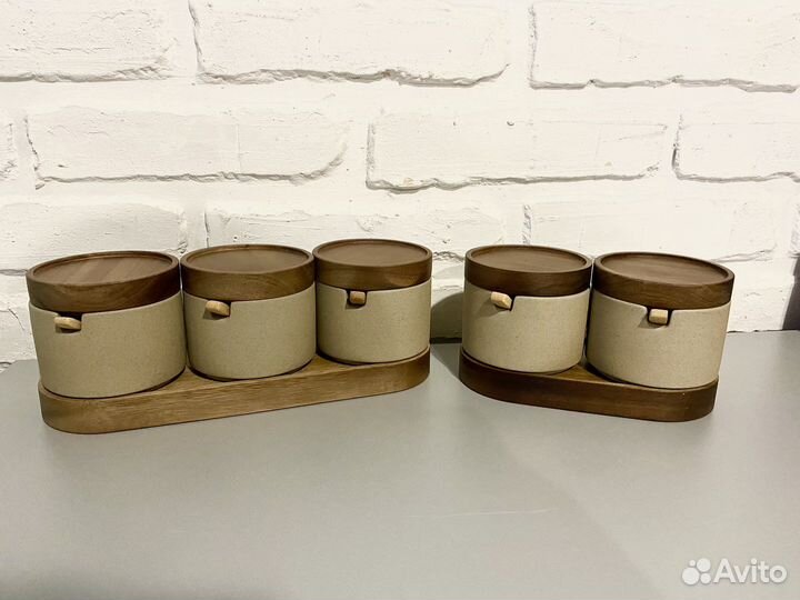 Новые наборы банок для хранения с ложками 3 и 2 шт