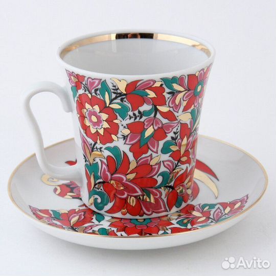 Бокал с блюдцем лфз Петух