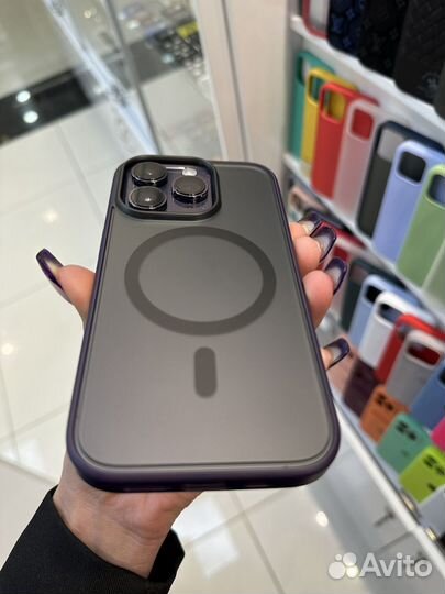 Чехол для iPhone 14 pro max depp purple magsafe