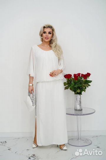 Продам костюм брючный из шифона р 50, 52, 54