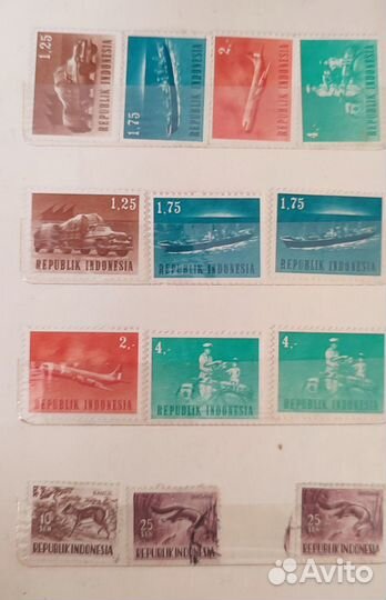 Альбом с марками стран Азии, не частые