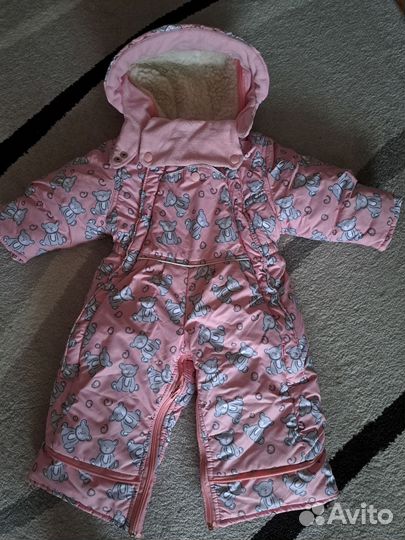 Зимний комбинезон для девочки 80 размер