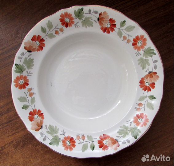 4 тарелки суповые зик Конаково, 1950-е, D-24 см