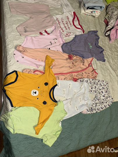 Большой пакет одежды для девочки 74 размер