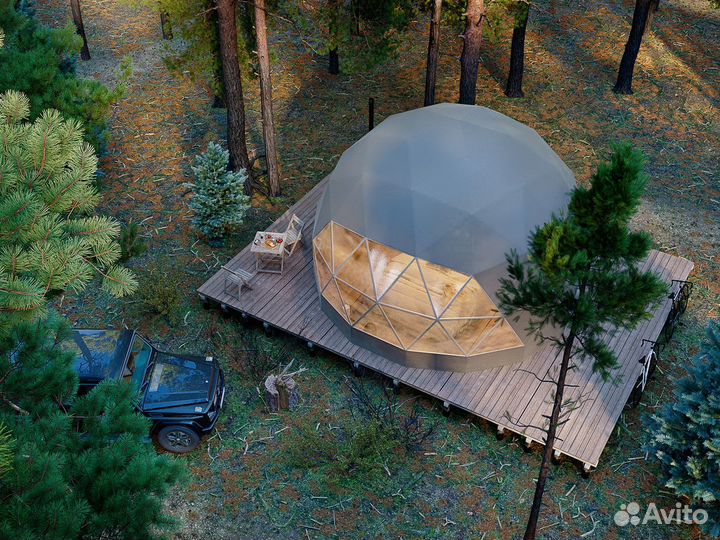 Геокупол для глэмпинга, купольный шатер