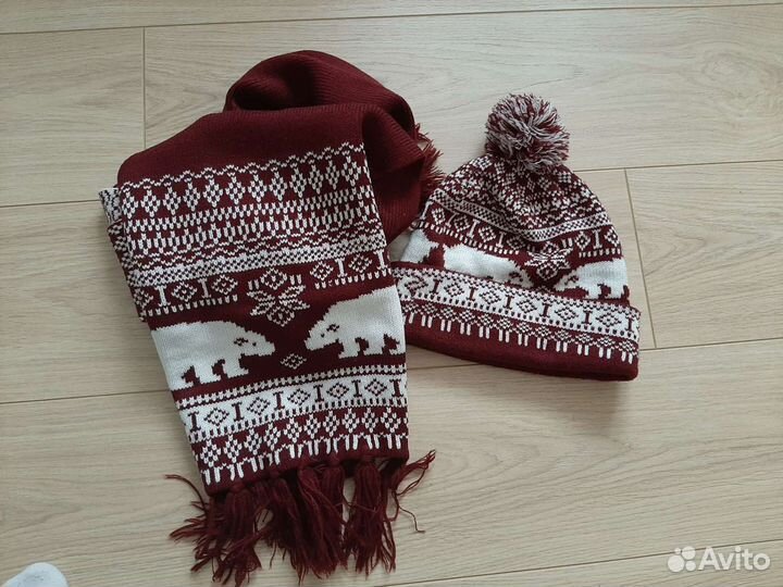 Комплект шапка и шарф