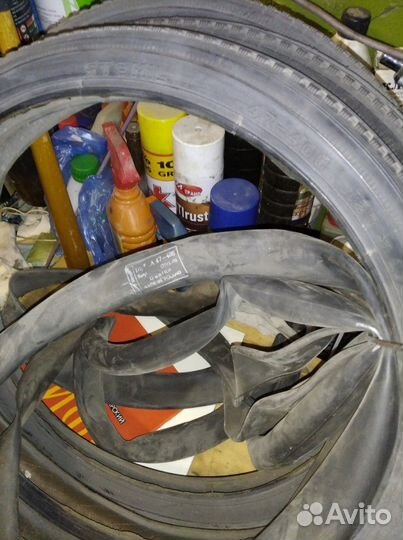 Покрышки велосипедные с камерами и насосом