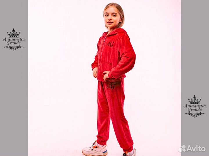 Велюровый костюм детский для девочки