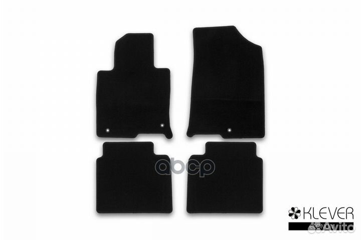 Коврики в салон 4 шт текстиль Econom klever0125