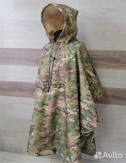 Пончо дождевик военный плащ