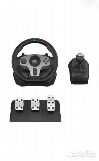 Игровой руль с педалями и коробкой передач