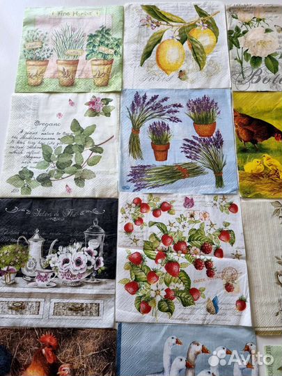 Салфетки для декупажа, 15 штук